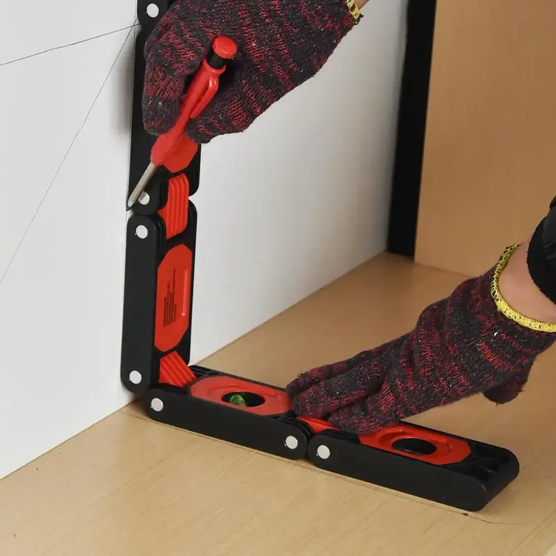 Multifunctional Folding Level, 1 Count 28 Inch Multipurpose Angle Ruler, Accurate Multi-angle Measuring Ruler, Compact Design...