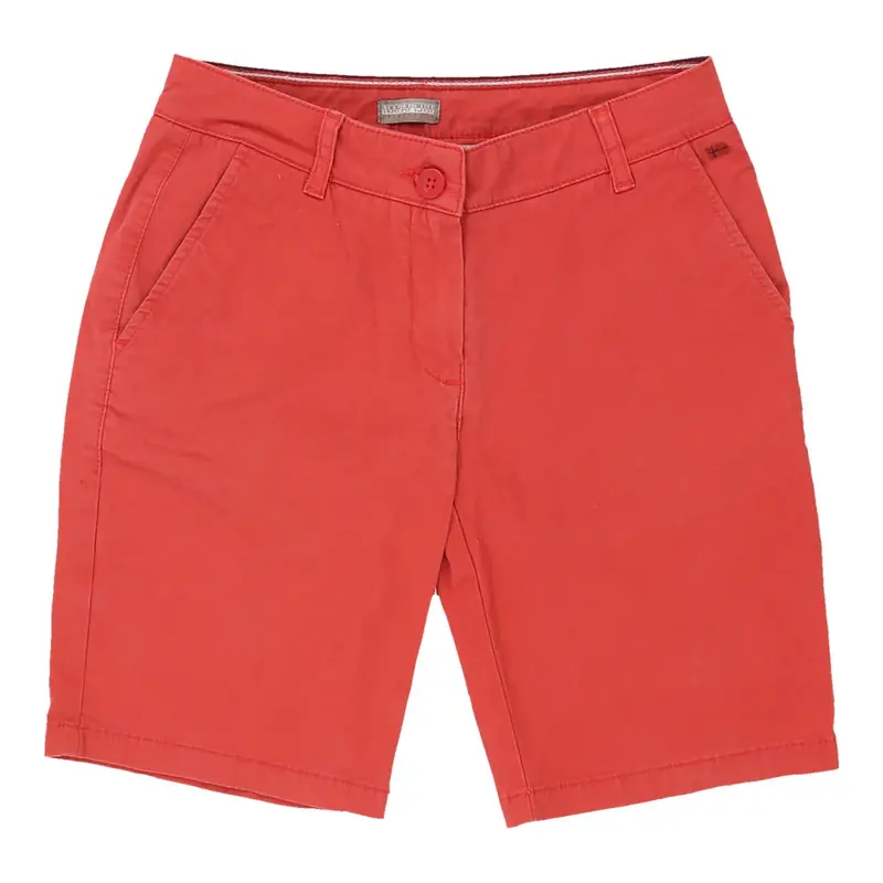 Vintage Napapijri Denim Shorts - 26W UK 4 Red Cotton