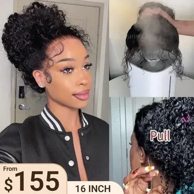 Water Wave Invisi Strap Snug Fit 360 Transparent Lace Frontal Bleached Knots Pre Cut Lace Wig