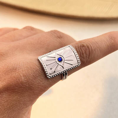 304 Stainless Steel Rhinestone Cuff Rings