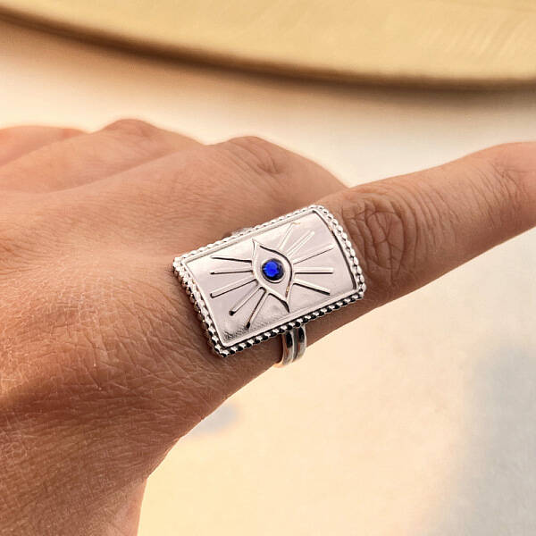 304 Stainless Steel Rhinestone Cuff Rings