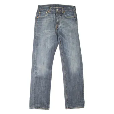 LEVI'S 501 Jeans Mens Blue Regular Straight Stone Wash W30 L32