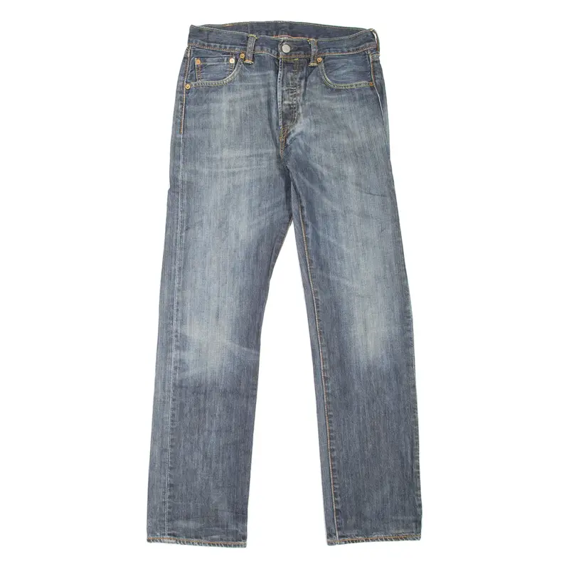 LEVI'S 501 Jeans Mens Blue Regular Straight Stone Wash W30 L32