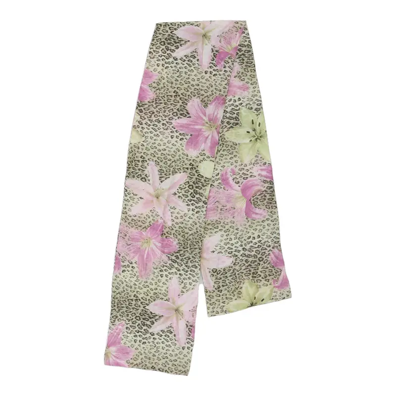 Unbranded Animal Print Scarf - No Size Green Polyester