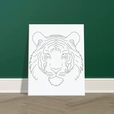Silent Strength - Canvas Tiger Portrait