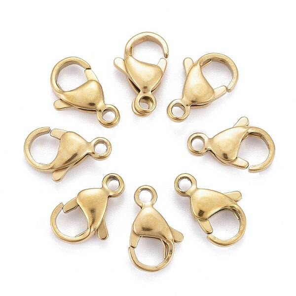 Ion Plating(IP) 304 Stainless Steel Lobster Claw Clasps