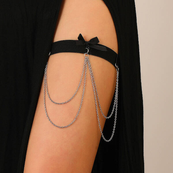 Bowknot Elastic Fibre Strappy Leg Chain