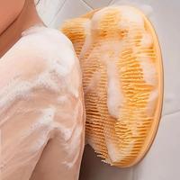 Silicone Shower Back Scrubber Pad, Bath Massage Pad with Suction Cups, Comfortable Exfoliating Bath Mat for Deep Clean, Home ...