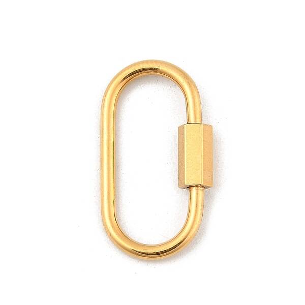 Ion Plating(IP) 304 Stainless Steel Screw Carabiner Lock Charms