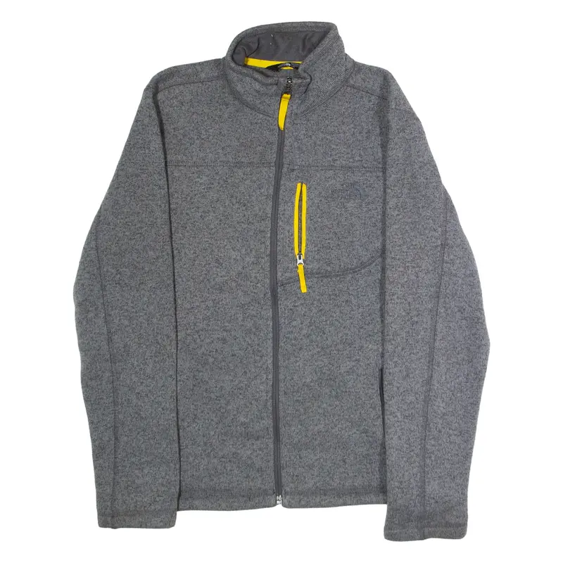 THE NORTH FACE Boys Fleece Jacket Grey Knit L