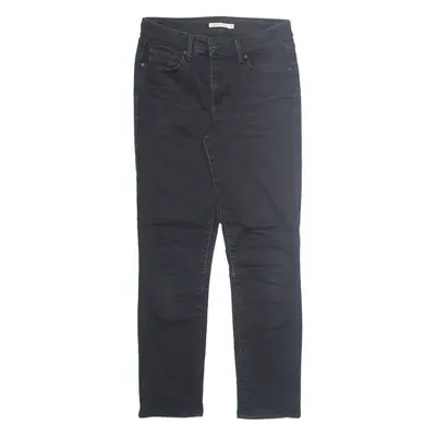 LEVI'S Classic Mid Rise Womens Jeans Black Regular Skinny W28 L30