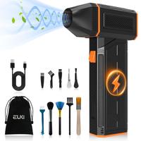 EUKI Compressed Air Duster 130000RPM - 3 Speeds Adjustable Electric Air Duster - Cordless Air Blower Rechargeable - Jet Dry B...