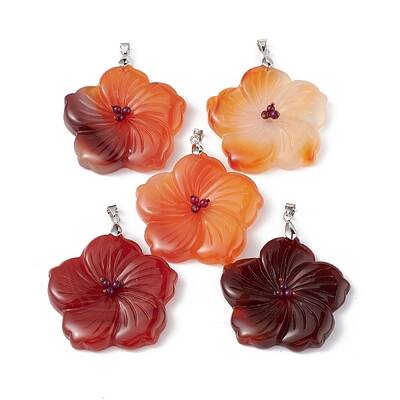Natural Red Agate Big Pendants