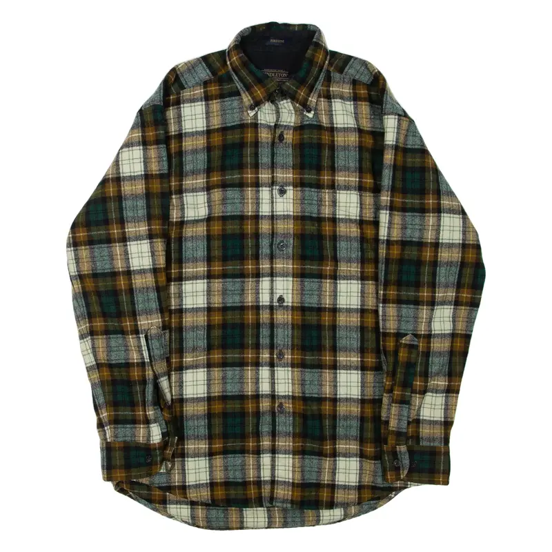 PENDLETON Mens Shirt Green Check Long Sleeve S