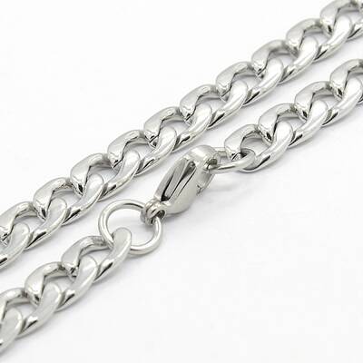 Tarnish Resistant Men's 304 Stainless Steel Curb Chain Necklaces