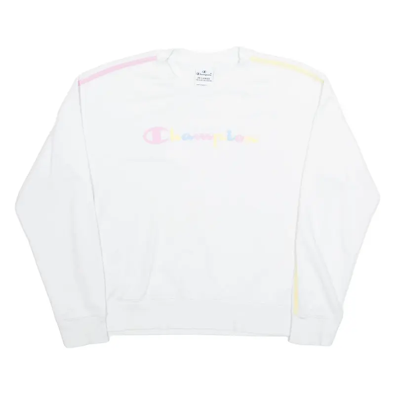 CHAMPION Girls Sweatshirt White 15-16Y