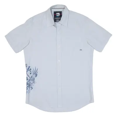QUIKSILVER Mens Shirt Grey Striped S