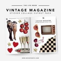 Vintage Magazine Collection Pack | Sticker Collage Cutout Pack for Junk Journaling and Scrapbooking