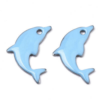 201 Stainless Steel Enamel Pendants