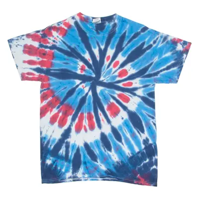 GILDAN Mens Tie Dye T-Shirt Blue Crew Neck M