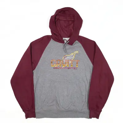 SPORT-TEK Cavity Cross Country Hoodie Grey Pullover Mens M