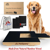 PetSpany Dog Nail Scratch Board  - Bamboo Wood Scratch Pad for Nails with Treat Box - Stress-Free Dog Scratch Pad for Nails -...