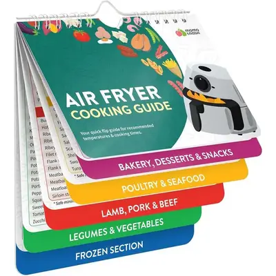 Air Fryer Cheat Sheet Magnets Cooking Guide Booklet - Air Fryer Magnetic Cheat Sheet Set Cooking Times Chart - Cookbooks Air ...