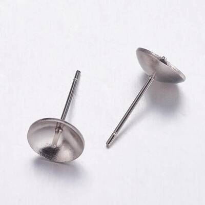 Tarnish Resistant 304 Stainless Steel Stud Earrings Findings