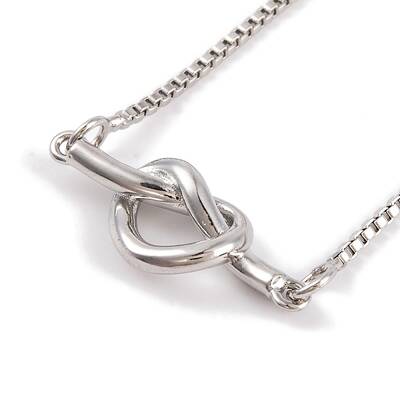 Heart Knot Rack Plating Brass Pendant Necklaces