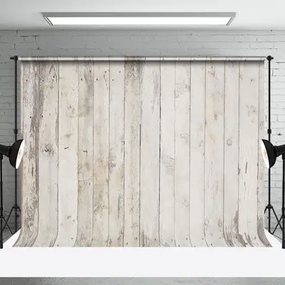 Aperturee Rustic Gray And White Wooden Wall Texture Backdrop