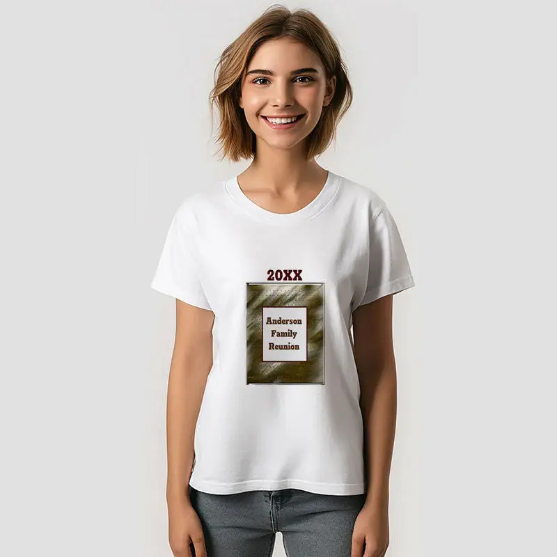 Gold Silver Stripe Family Reunion Custom T-Shirt
