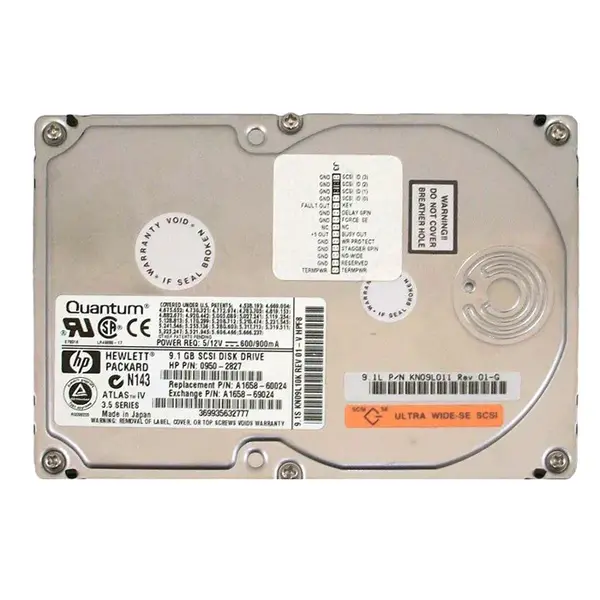 A1658-60024 HP 9.1GB Wide Ultra2 SCSI 7200 3.5-inch Hard Drive