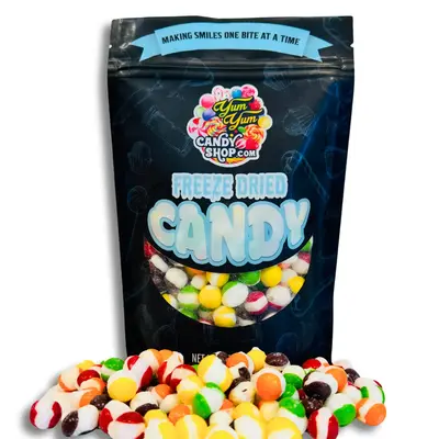 Freeze Dried Rainbow Krunchies Candy Snack Fruity Sweet Crunchy Natural Bonbon Sugar Corn gluten free