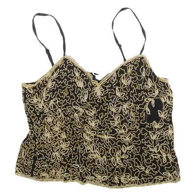 Womens Camisole Top Gold Sleeveless XXS