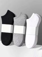 Men's Solid Color Ankle Socks, Minimalist Classic Casual Breathable Basic Extra Low Cut Socks for Men, Men's Anklets for Summ...