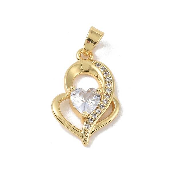 Brass Micro Pave Cubic Zirconia Pendants