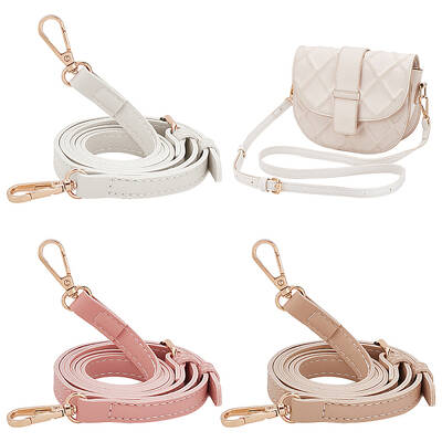 3Pcs 3 Colors PU Leather Adjustable Bag Handles