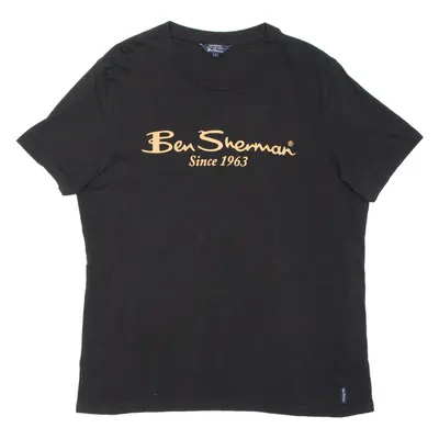 BEN SHERMAN Mens T-Shirt Black L