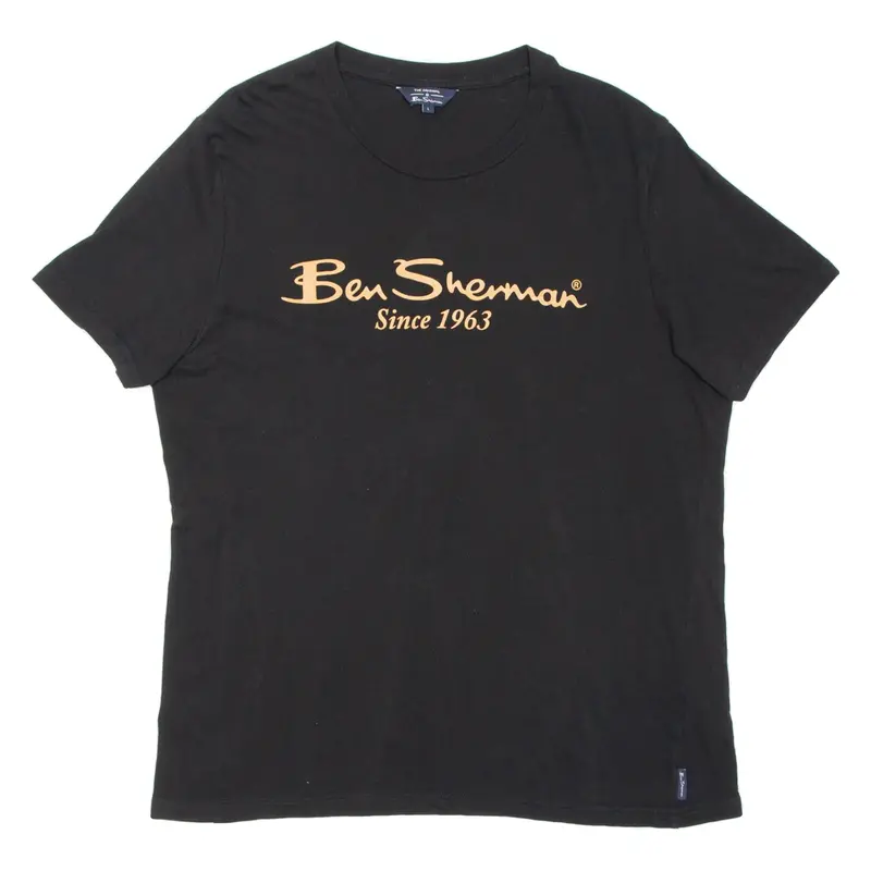 BEN SHERMAN Mens T-Shirt Black L