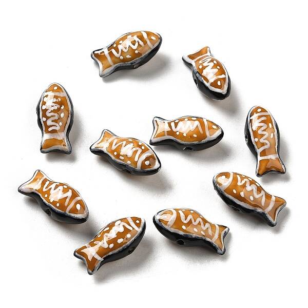 Handmade Printed Porcelain Beads