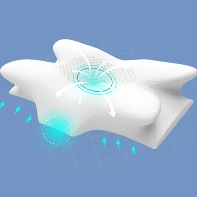 Breathable Memory Foam Neck Pillow, Travel Essentials, Irregular Soft Neck Support Pillow, Sleeping Pillow for Home Office Do...