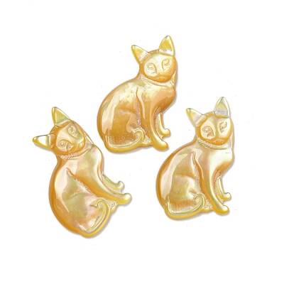 Natural Yellow Shell Cabochons