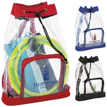 50 Custom Clear Cinch Backpack - Drawstring