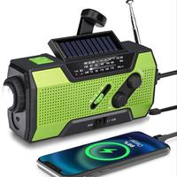 Portable Solar Powered Radio, USB Rechargeable Emergency Weather Radio, SOS Alarm Flashlight Function Radio for Indoor & Outd...
