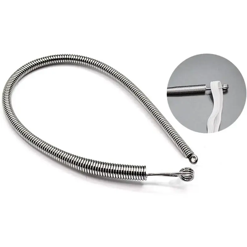 3Pcs Spring Loop Threader, Flexible Stainless Steel Drawstring Threader Tool,Bendable Multi-Purpose Cord Threading Tool for E...