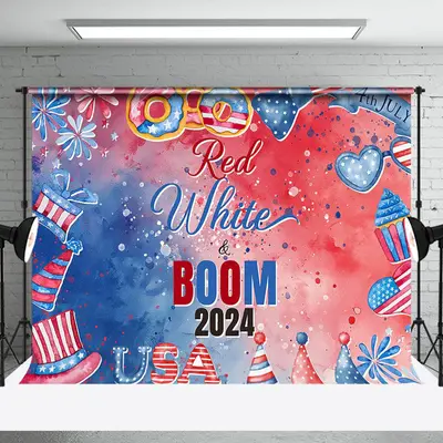 Red White And Boom 2024 Independence Day Backdrop