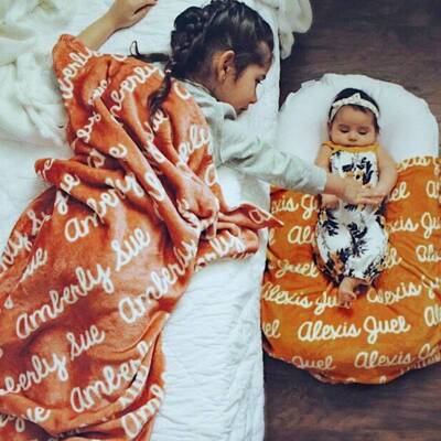 Aperturee Plush Personalized Baby Name Blanket Custom Gift, 30x40in(76x102cm), 26 USD, S0D8796-S, name blankets