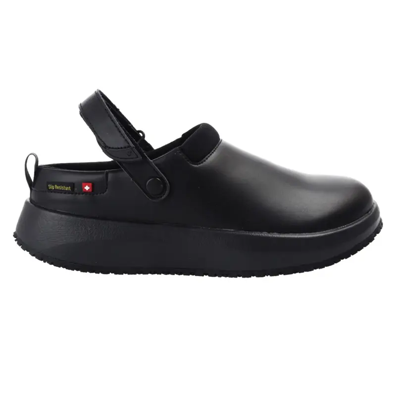 Joya Ace SR Leather Textile Women's Clogs Shoes - Black - Size:US 9 Women