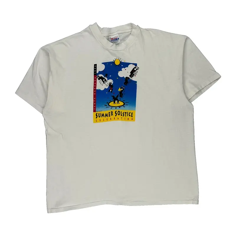 Summer Solstice Celebration Hanes Graphic T-Shirt - 2XL White Cotton