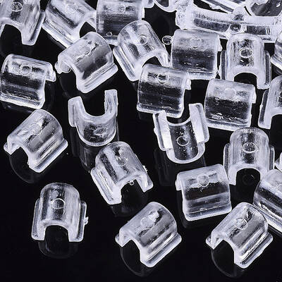Transparent AS Plastic Base Buckle Hair Findings